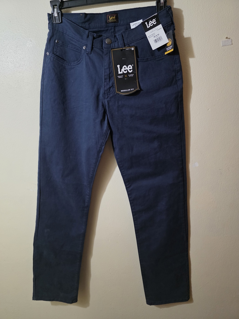 Lee Men's Regular Fit Navy Jeans 30X32 Classic Style Quality Denim
